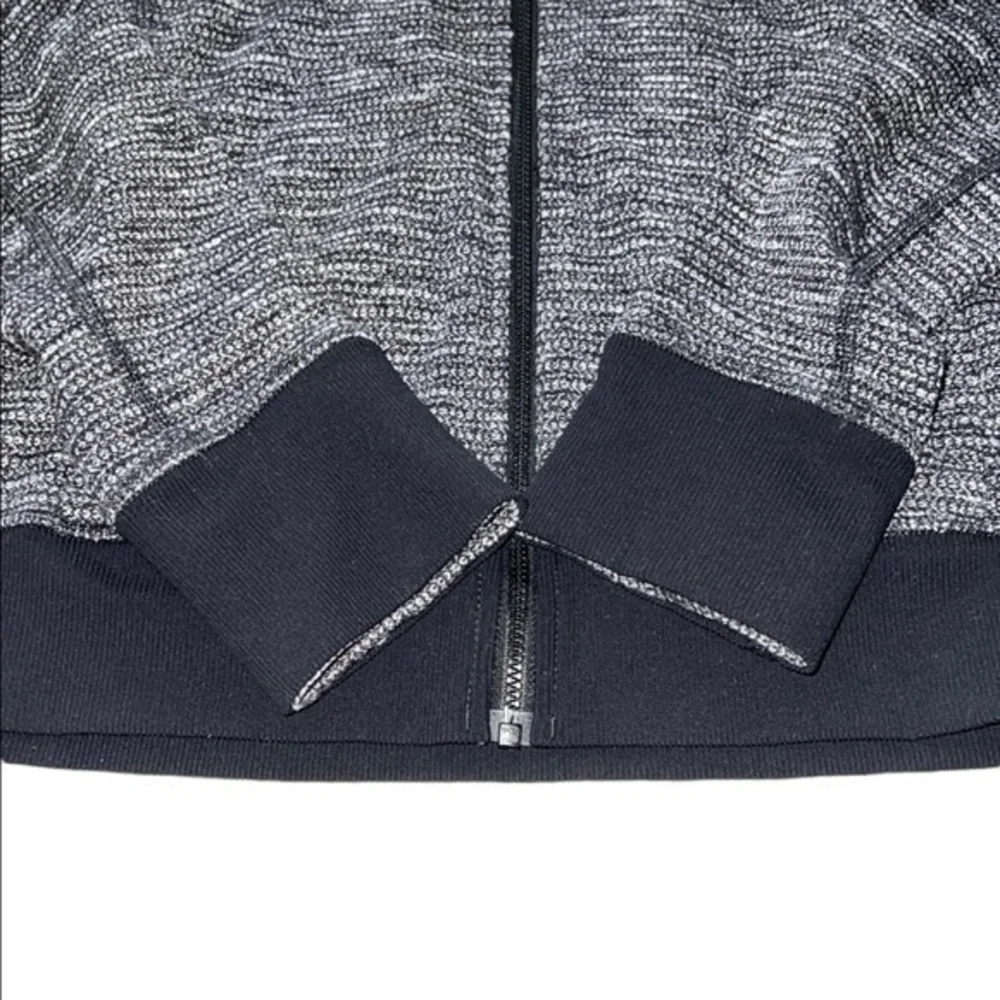 Lululemon Black & Gray Be‎ Present Athletic Zip Jacket